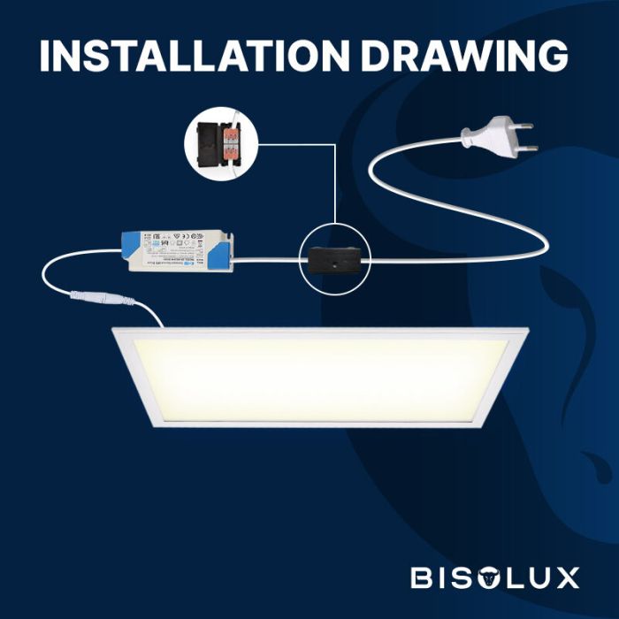 Panneau LED 60x120 cm - Bisolux Master - 60W - 4000K