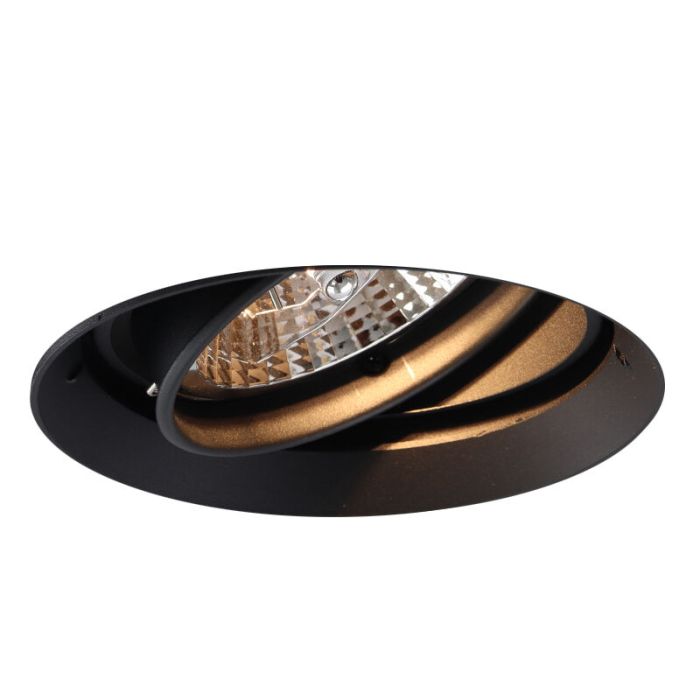 Spot encastré sans bord noir moderne, Wilhelm, GU10 AR111