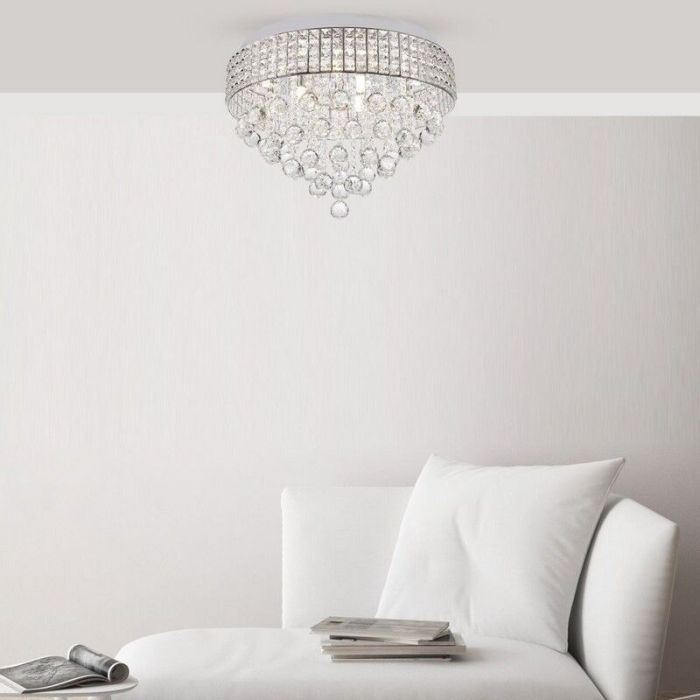 Lampe plafond chromée design, Mitzy