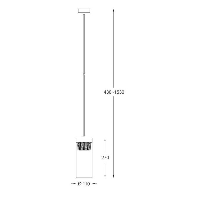Suspension dorée design, Maxwell