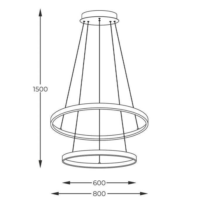 Suspension dorée design, Kubra, 60W, blanc chaud à froid réglable LED