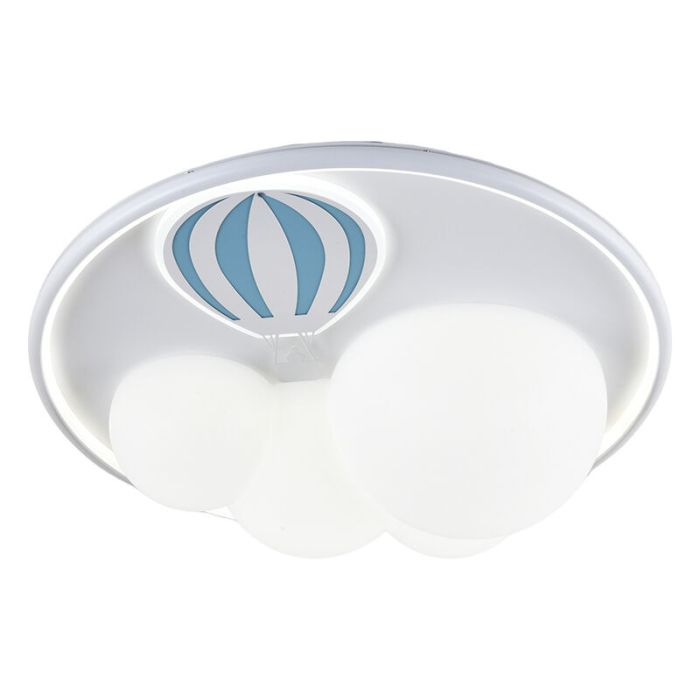 Plafonnier pour enfants bleu en métal, Balloon, 42W, 3000K LED, gradable en 3 étapes