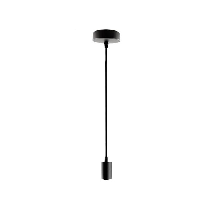 Suspension sans abat-jour noire moderne, Rika