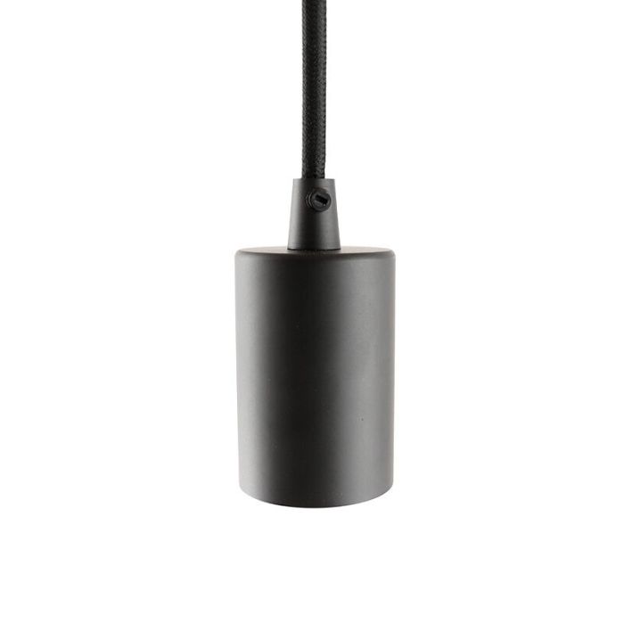 Suspension sans abat-jour noire moderne, Rika