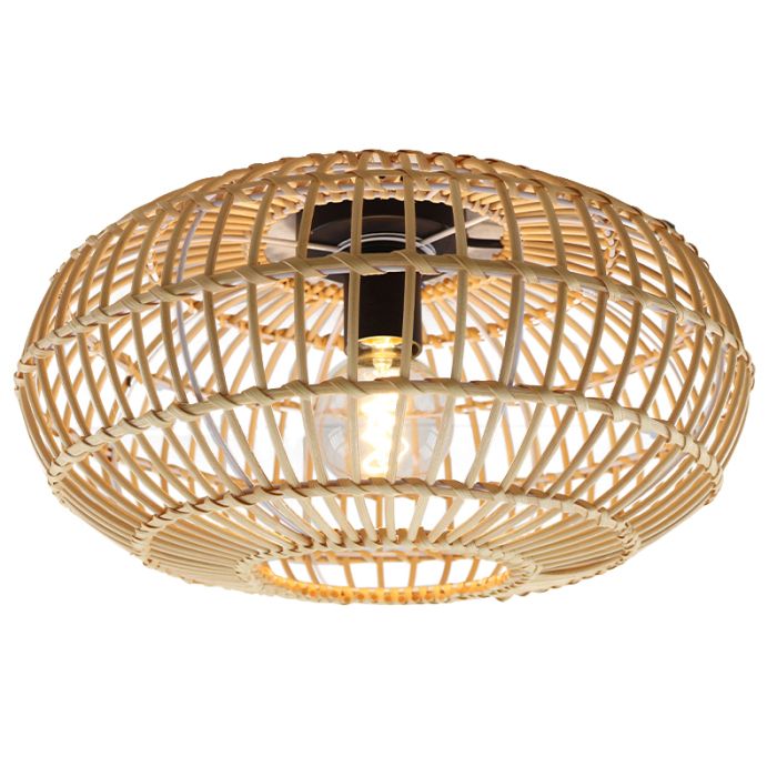 Lampe plafond marronne rustique, Emilio