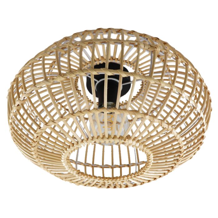 Lampe plafond marronne rustique, Emilio