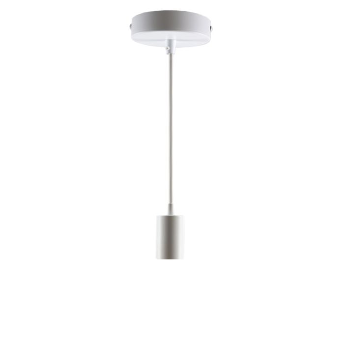 Suspension sans abat-jour blanche en aluminium, Rika