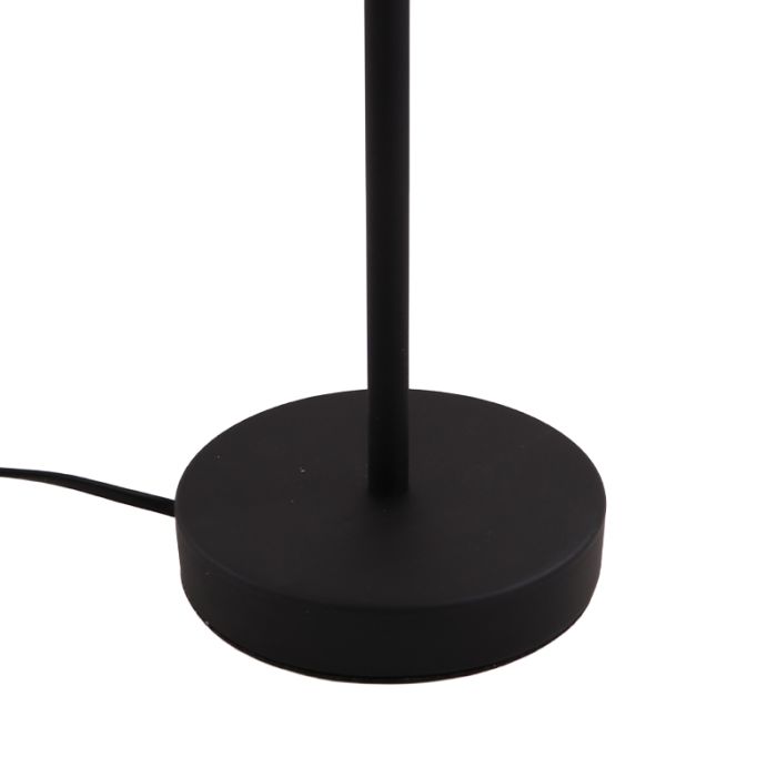 Lampe de table sans abat-jour noire en aluminium, Rika